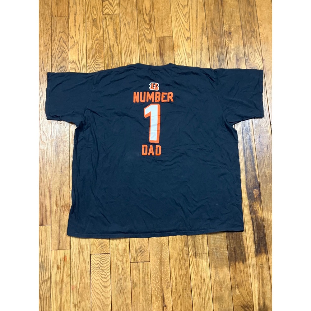 NFL Cincinnati Bengals Number 1 Dad Black T-Shirt 4XL Football Fan